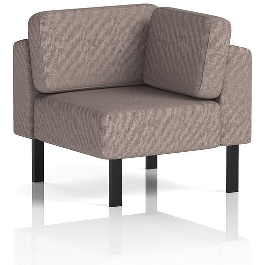 Brixworth Modular Seating Corner Unit, With Black Legs, In Yoredale Fabric, Settle