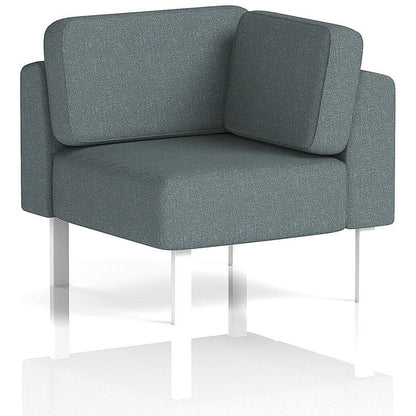 Brixworth Modular Seating Corner Unit, With White Legs, In Main Line Flax Fabric, Westminster