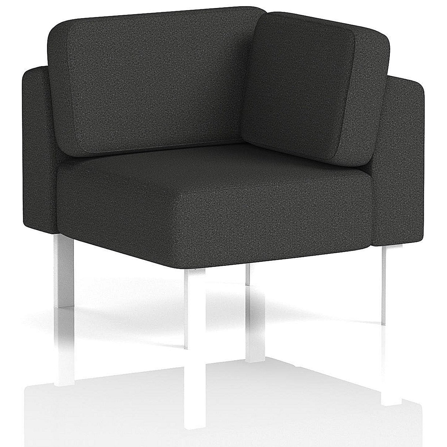Brixworth Modular Seating Corner Unit, With White Legs, In Synergy Fabric, Mix
