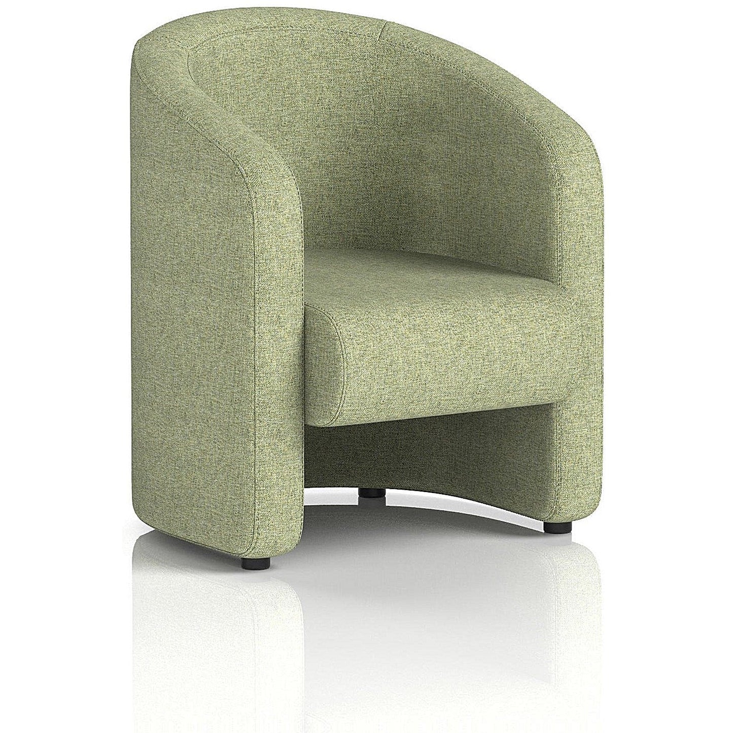 Lamport Armchair, With Black Feet, In Rivet Fabric, Burnish