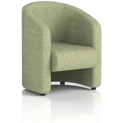 Lamport Armchair, With Black Feet, In Rivet Fabric, Burnish