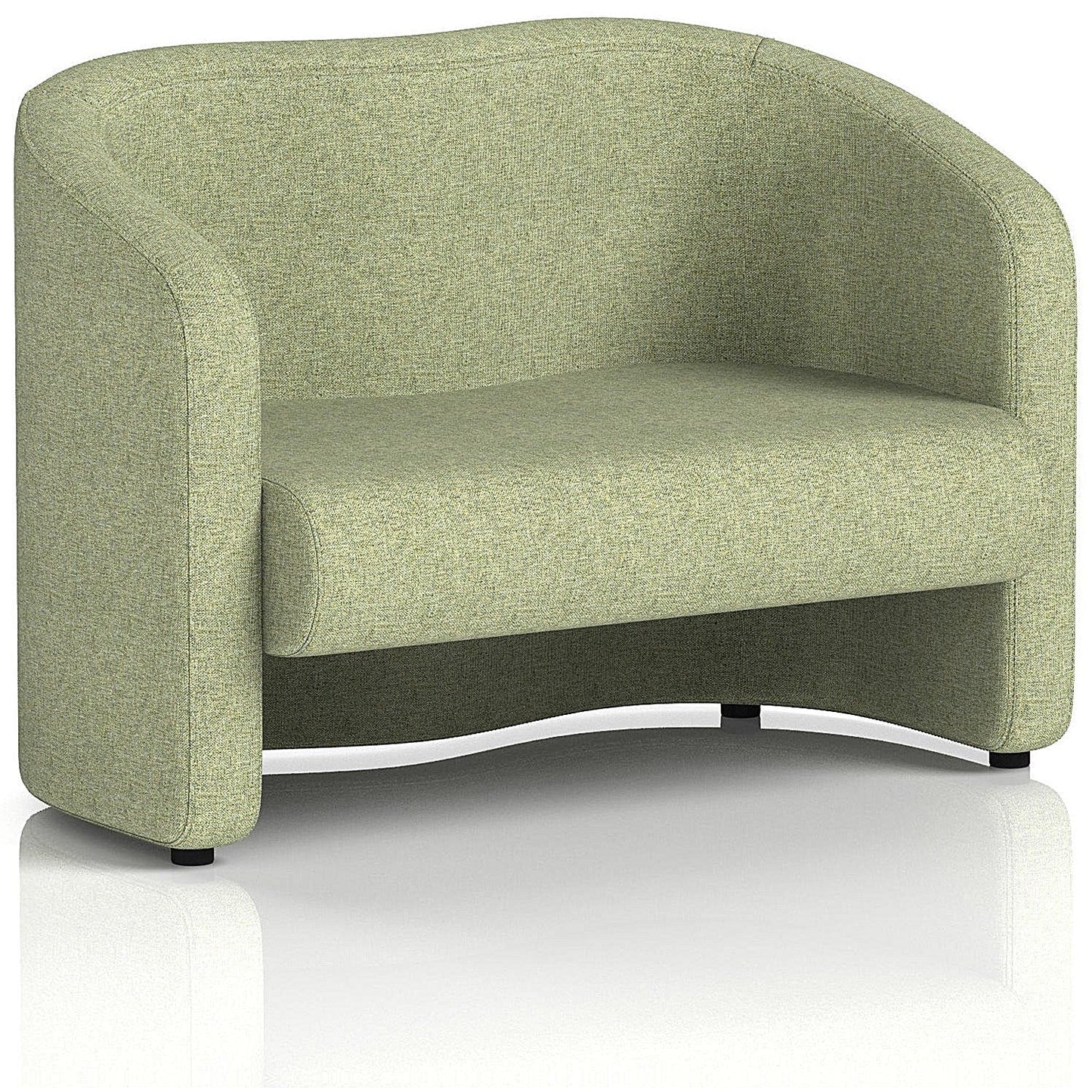 Lamport 2 Seater Sofa, With Black Feet, In Rivet Fabric, Burnish