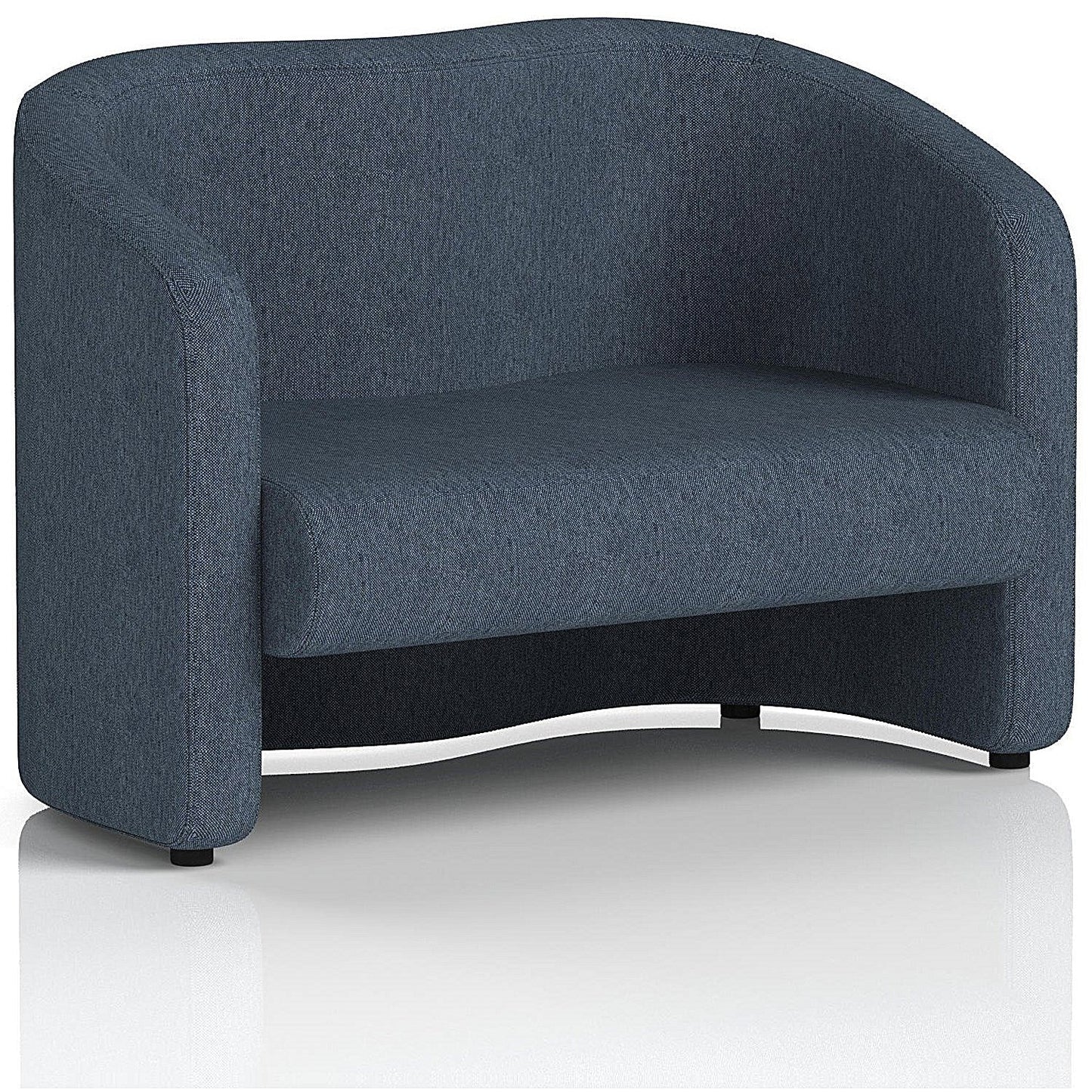 Lamport 2 Seater Sofa, With Black Feet, In Rivet Fabric, Crucible