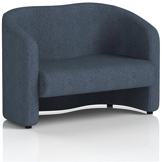Lamport 2 Seater Sofa, With Black Feet, In Rivet Fabric, Crucible
