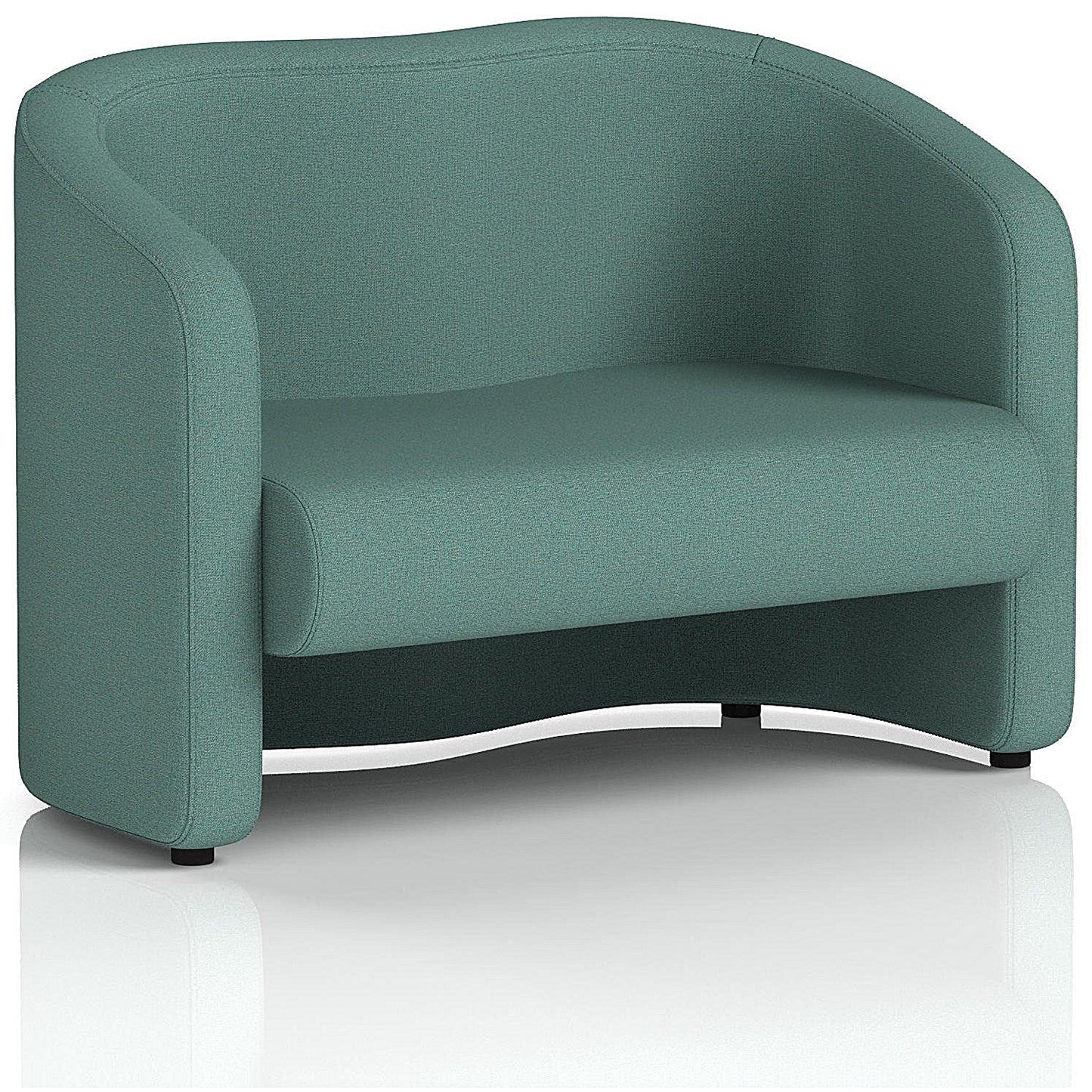 Lamport 2 Seater Sofa, With Black Feet, In Sumi Fabric, Handa