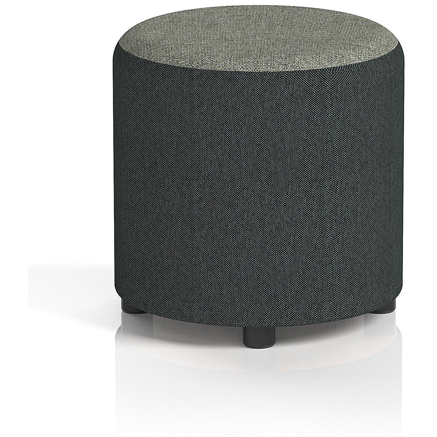 Harlestone Small Round Stool, In Rivet Fabric, Charcoal Body Vitreous Top