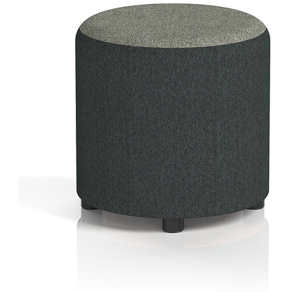 Harlestone Small Round Stool, In Rivet Fabric, Charcoal Body Vitreous Top
