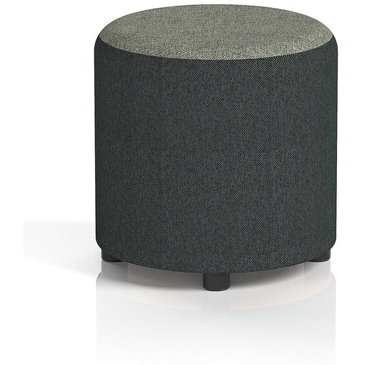 Harlestone Small Round Stool, In Rivet Fabric, Charcoal Body Vitreous Top