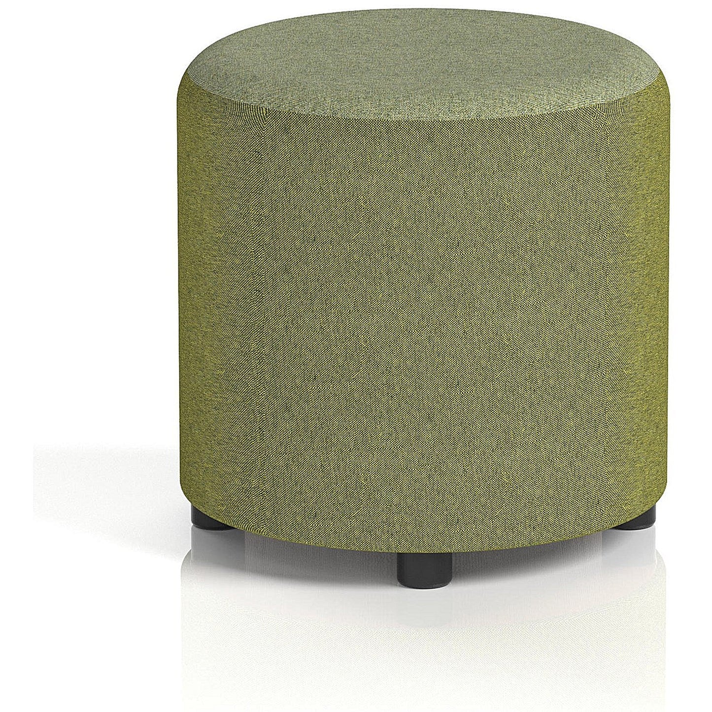 Harlestone Small Round Stool, In Rivet Fabric, Olive Body Burnish Top