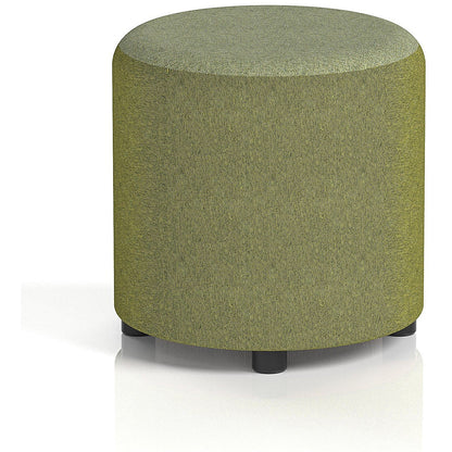 Harlestone Small Round Stool, In Rivet Fabric, Olive Body Burnish Top