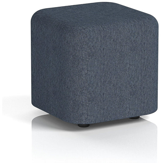 Harlestone Small Square Stool, In Rivet Fabric, Crucible Body And Top