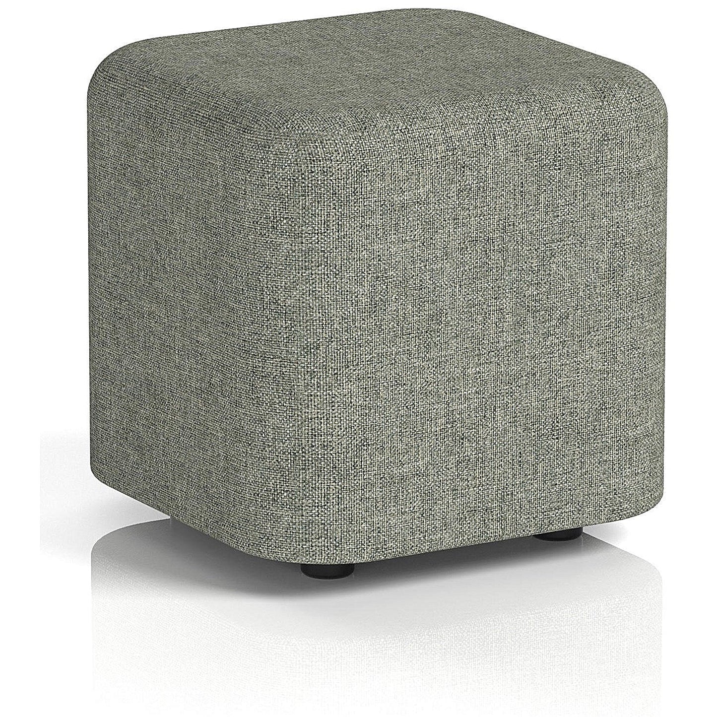 Harlestone Small Square Stool, In Rivet Fabric, Vitreous Body And Top
