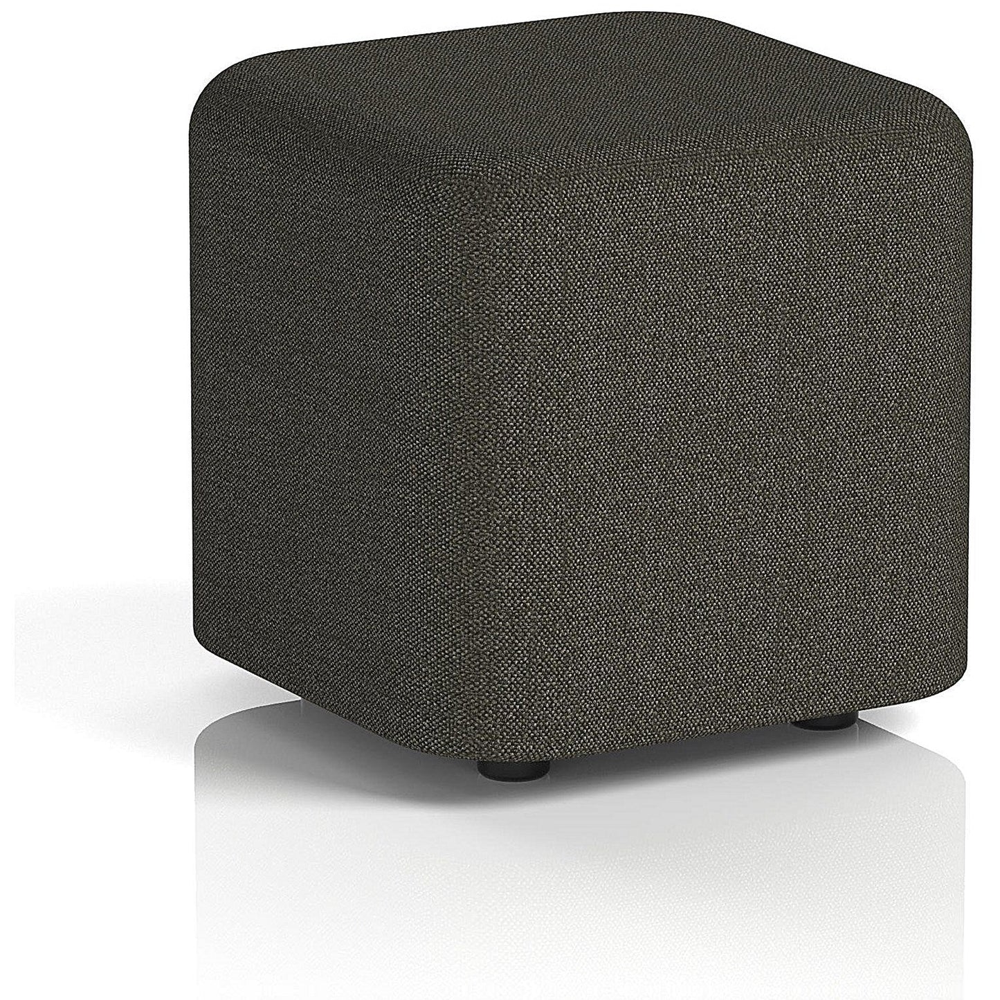 Harlestone Small Square Stool, In Main Line Flax Fabric, Temple Body And Top