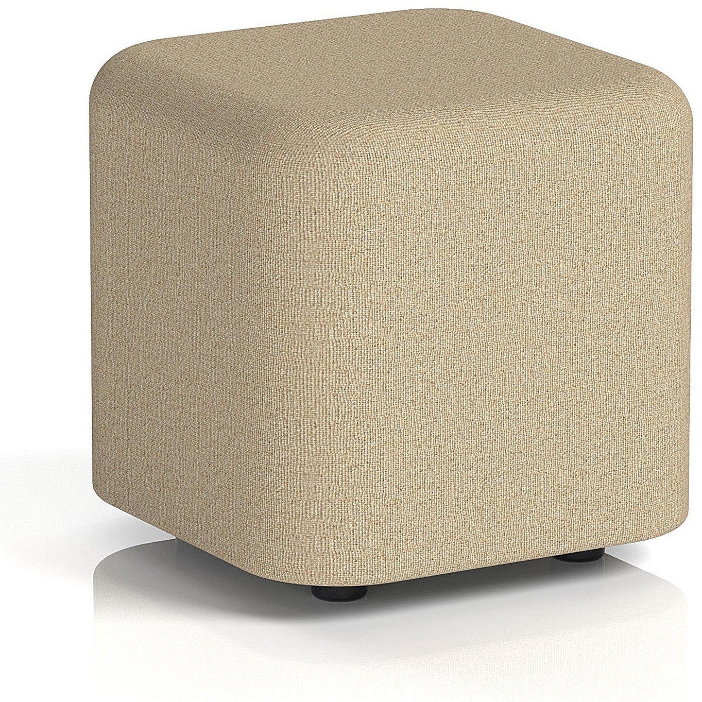 Harlestone Small Square Stool, In Main Line Flax Fabric, Upminster Body And Top