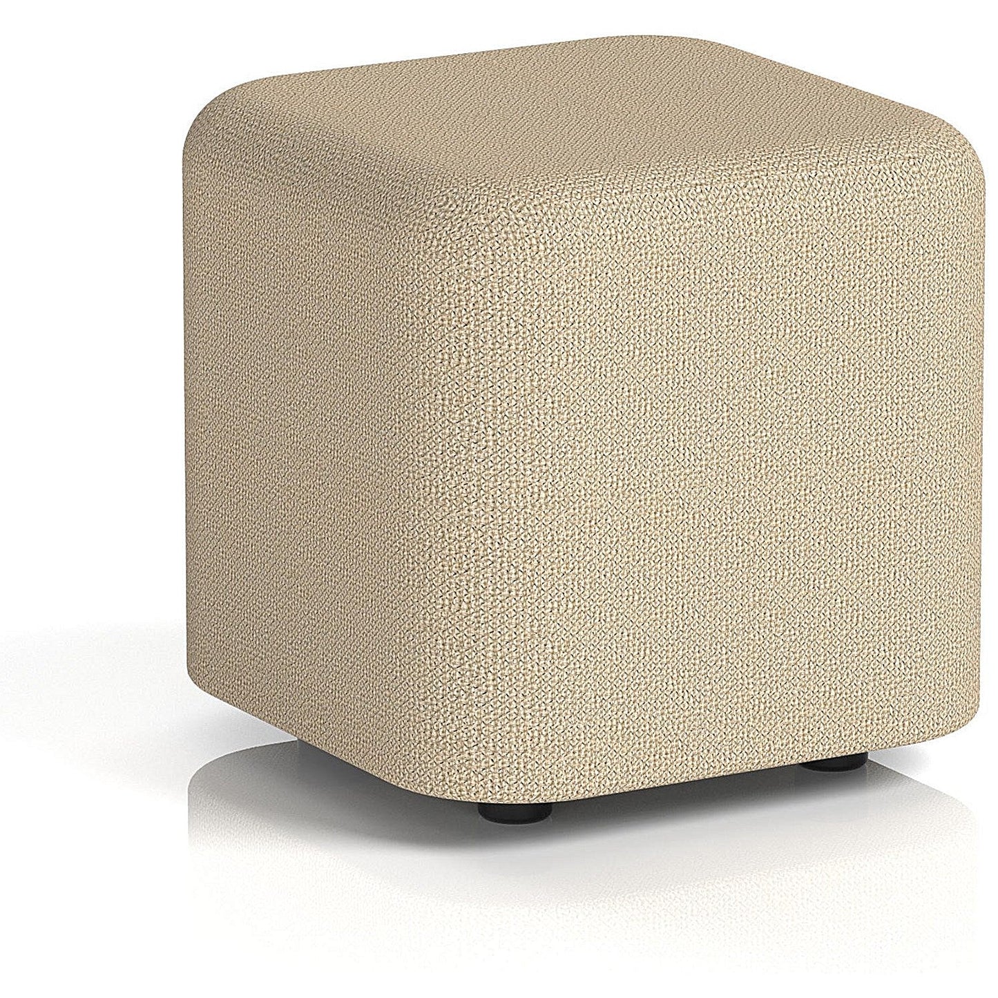 Harlestone Small Square Stool, In Yoredale Fabric, Gordale Body And Top