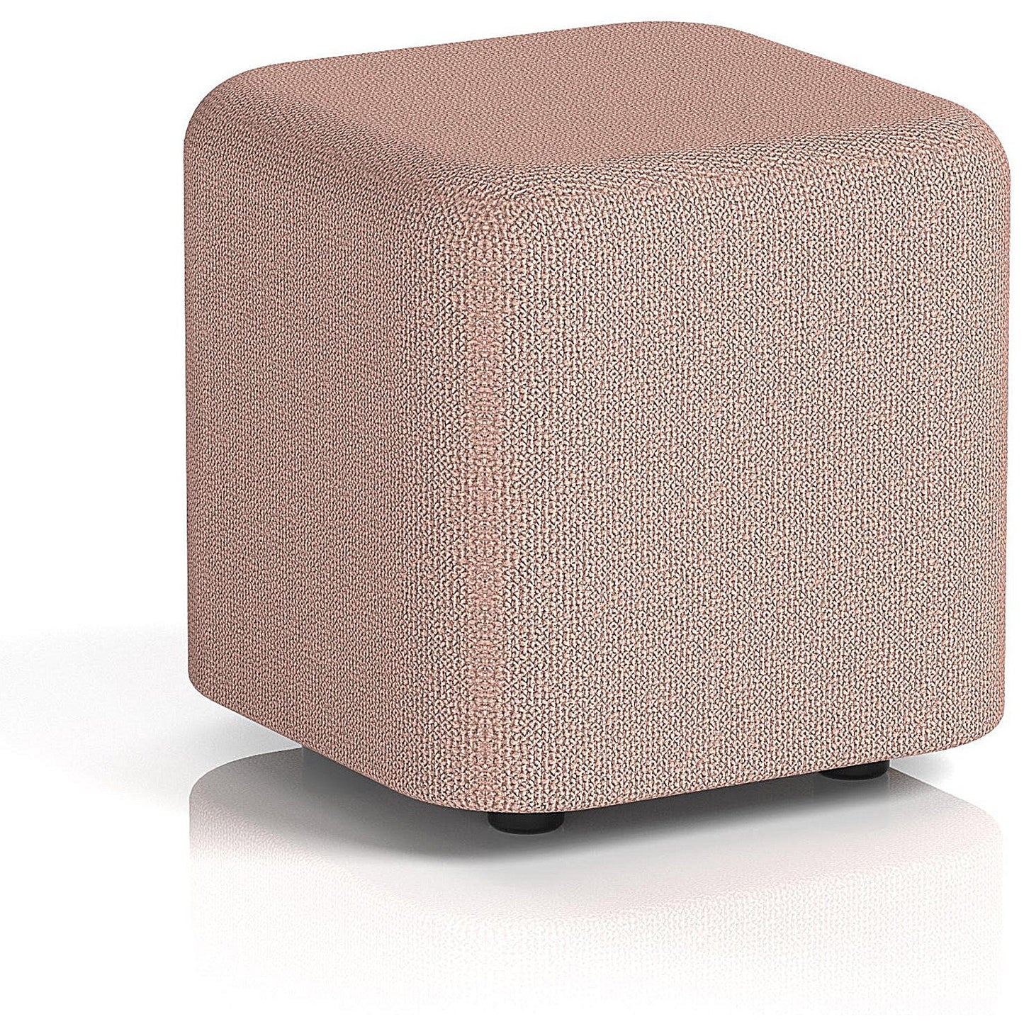 Harlestone Small Square Stool, In Yoredale Fabric, Kidstone Body And Top