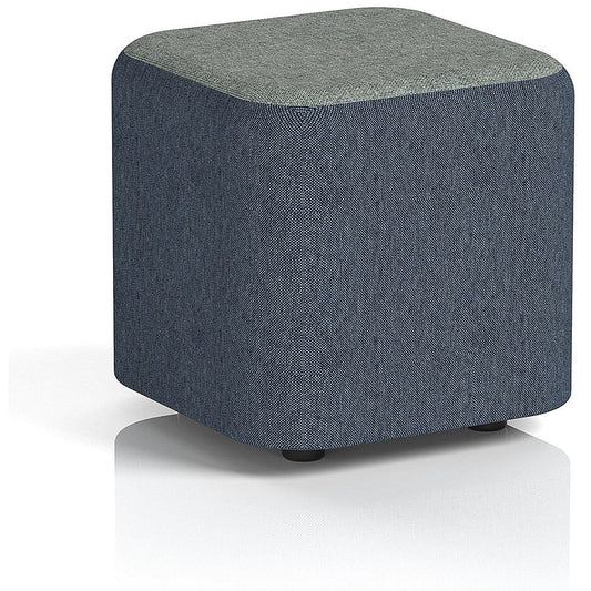 Harlestone Small Square Stool, In Rivet Fabric, Crucible Body Prime Top
