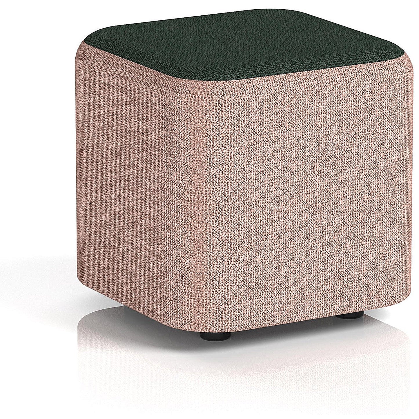 Harlestone Small Square Stool, In Yoredale Fabric, Kidstone Body Ingleton Top