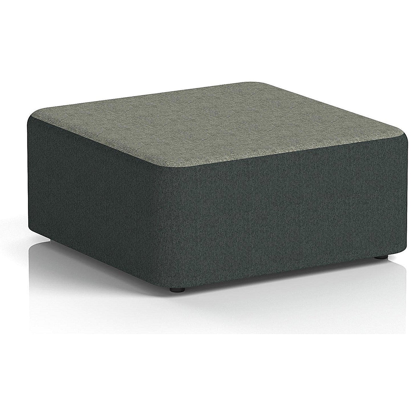 Harlestone Large Square Stool, In Rivet Fabric, Charcoal Body Vitreous Top