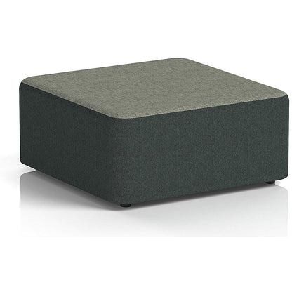 Harlestone Large Square Stool, In Rivet Fabric, Charcoal Body Vitreous Top