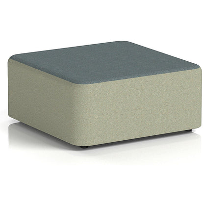 Harlestone Large Square Stool, In Main Line Flax Fabric, Newbury Body Westminster Top