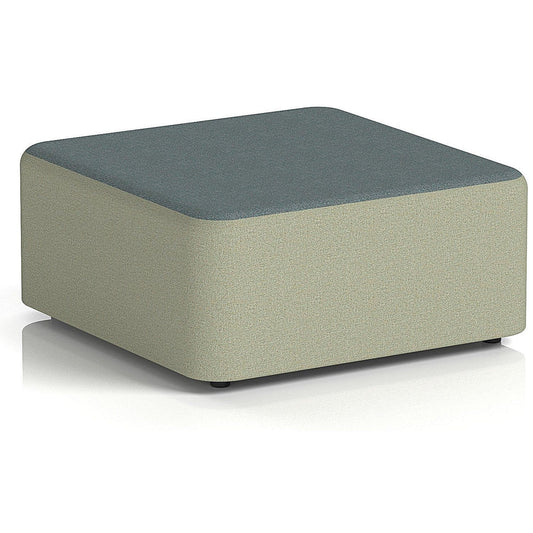 Harlestone Large Square Stool, In Main Line Flax Fabric, Newbury Body Westminster Top