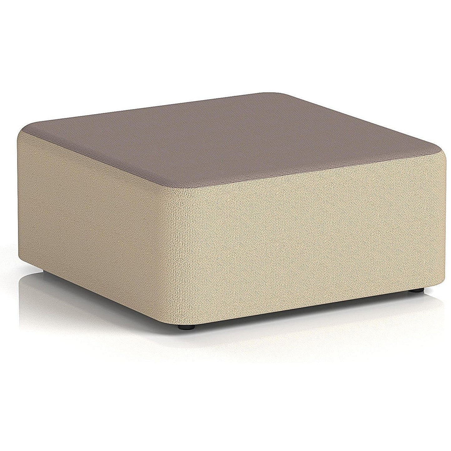 Harlestone Large Square Stool, In Yoredale Fabric, Gordale Body Settle Top