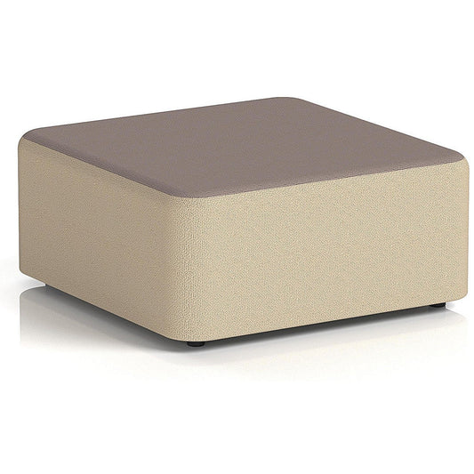 Harlestone Large Square Stool, In Yoredale Fabric, Gordale Body Settle Top