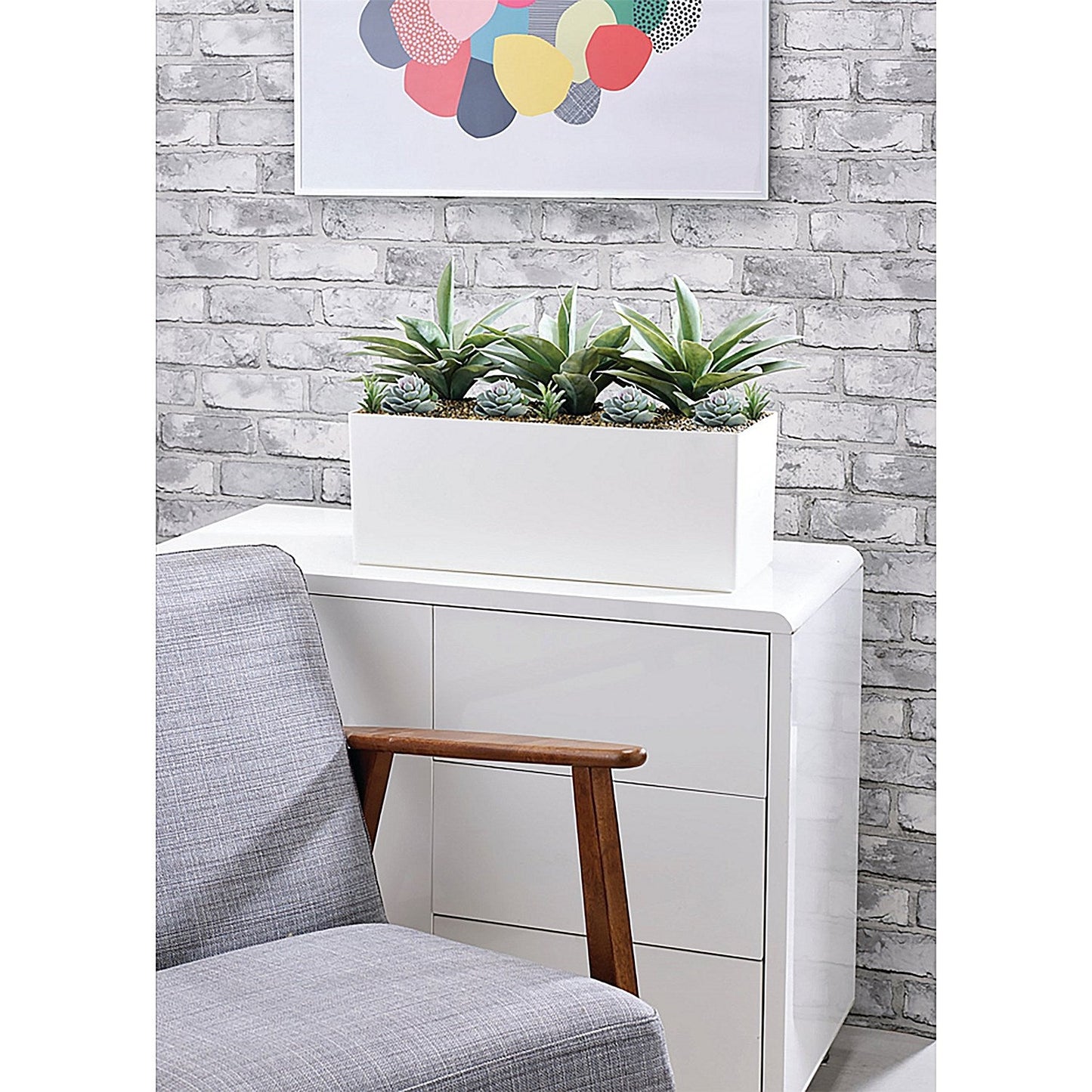 Agave and Succulent Matte White Trough LLRAGS350/RDYWH Easy2Order : SF1000737