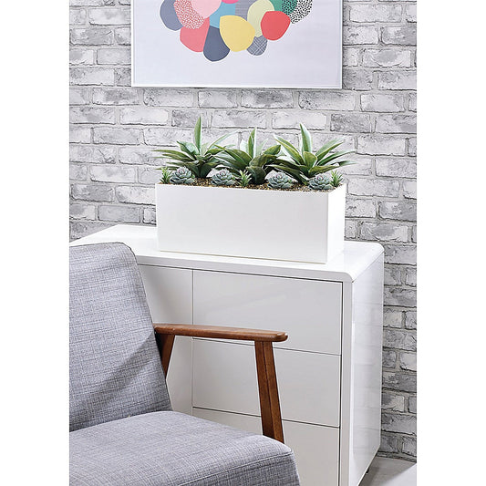 Agave and Succulent Matte White Trough LLRAGS350/RDYWH Easy2Order : SF1000737