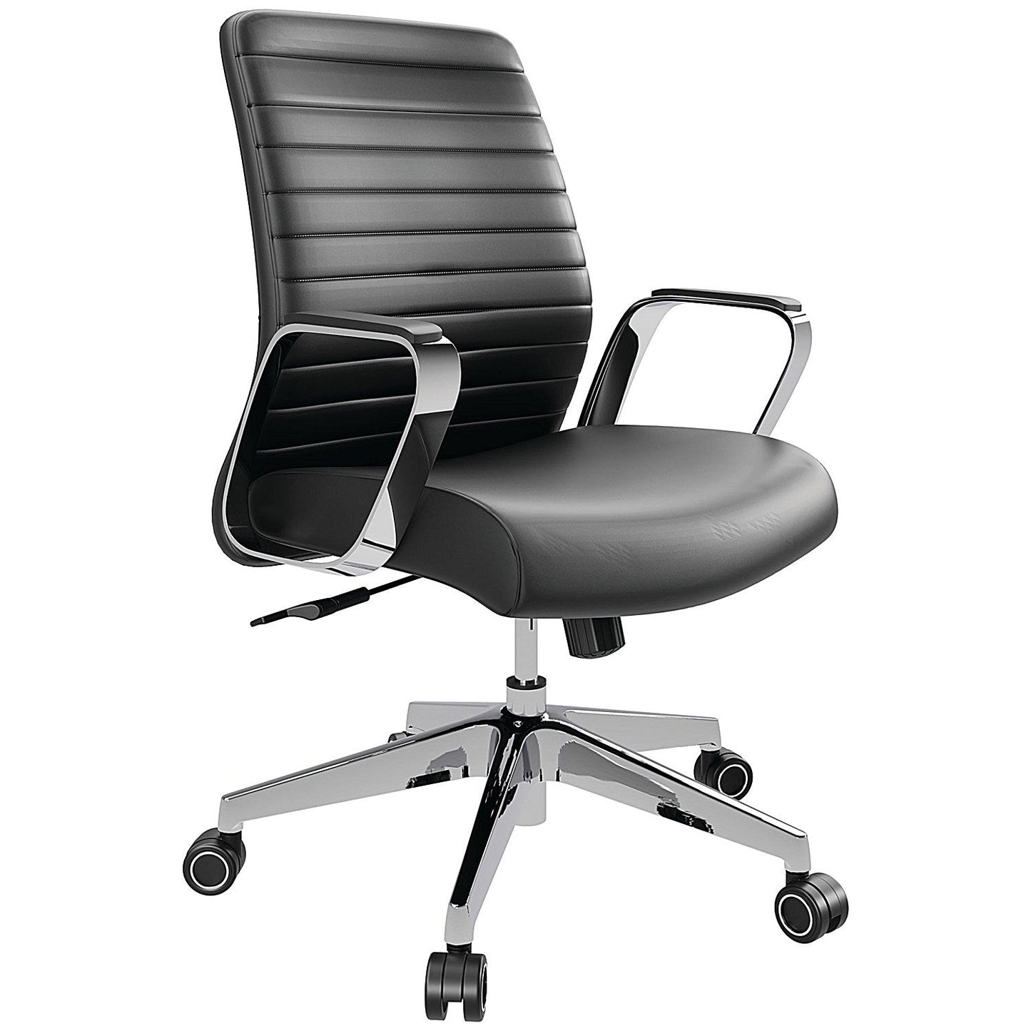 Slate Executive Chair with Fixed Arms Black/Chrome CH8111BKND
