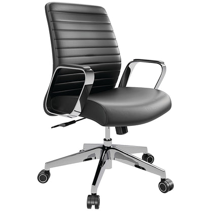 Slate Executive Chair with Fixed Arms Black/Chrome CH8111BKND