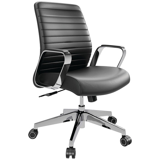 Slate Executive Chair with Fixed Arms Black/Chrome CH8111BKND