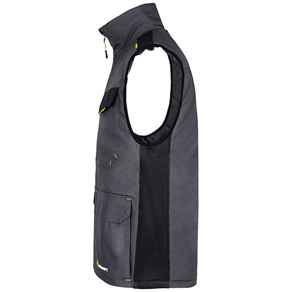 Flex Workwear Two-Tone Gilet, Grey & Black, 5XL