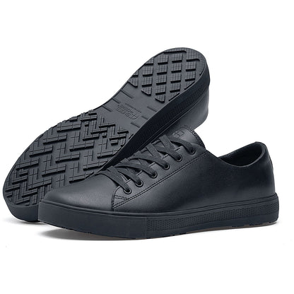 Shoes For Crews Unisex Old School Low Rider IV Leather Trainers, Black, 6 Easy2Order : SFC11518