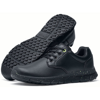 Shoes For Crews Saloon II Eco Mens Leather OB Shoes, Black, 5 Easy2Order : SFC17529