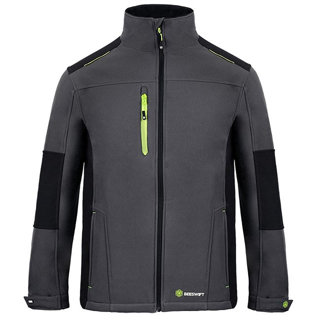 Flex Softshell Two-Tone Jacket, Grey & Black, 3XL