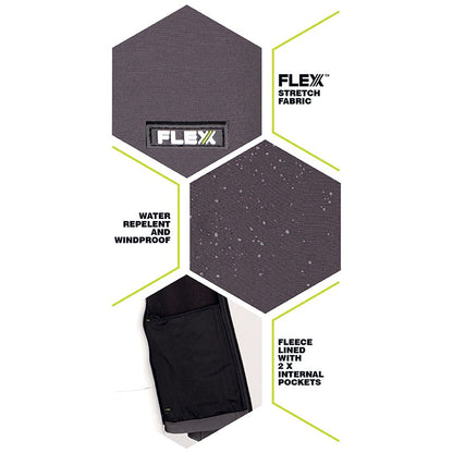 Flex Softshell Two-Tone Jacket, Grey & Black, 3XL