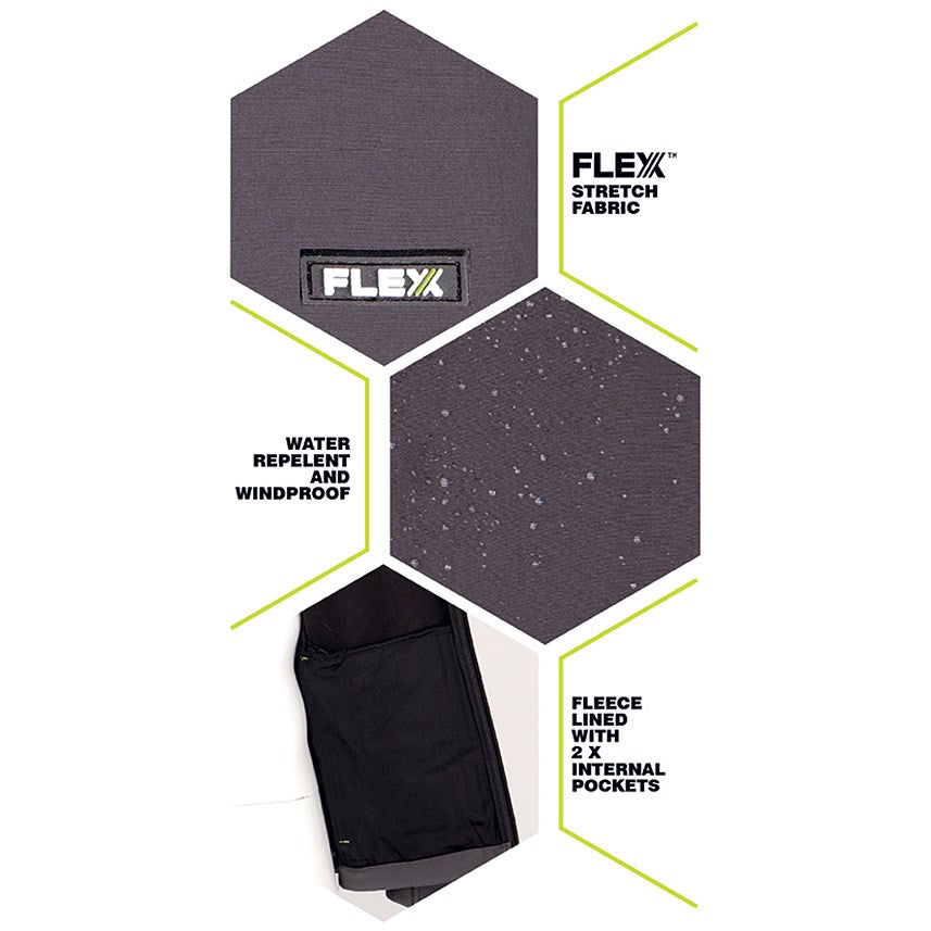 Flex Softshell Two-Tone Jacket, Grey & Black, Medium