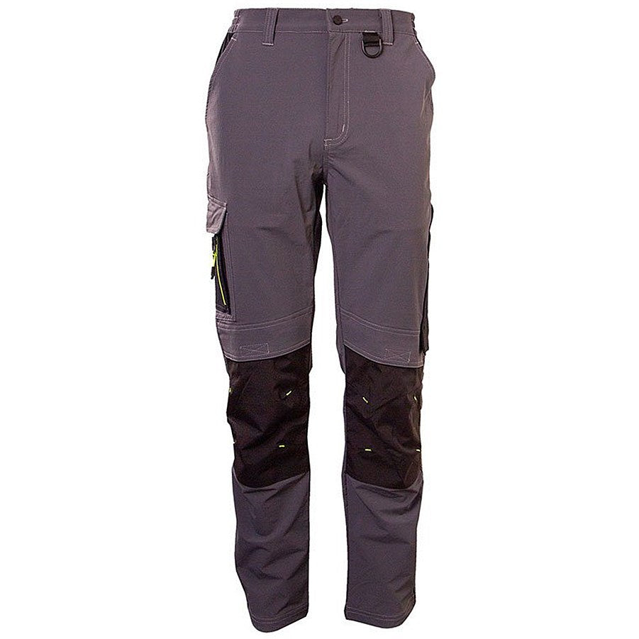 Flex Workwear Two-Tone Trousers, Grey & Black 30S