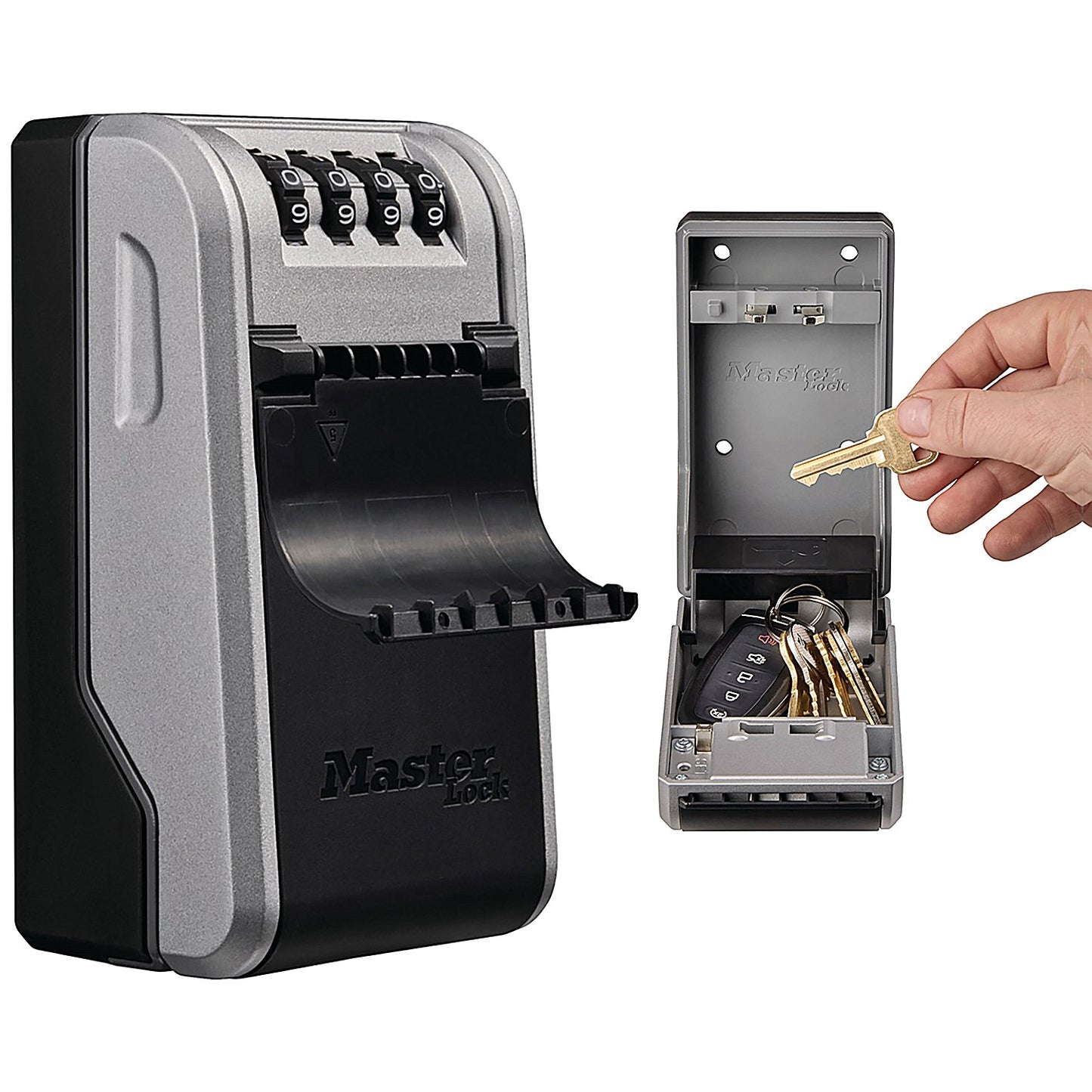 Master Lock Wall Mounted Key Lock Box, Black/Grey