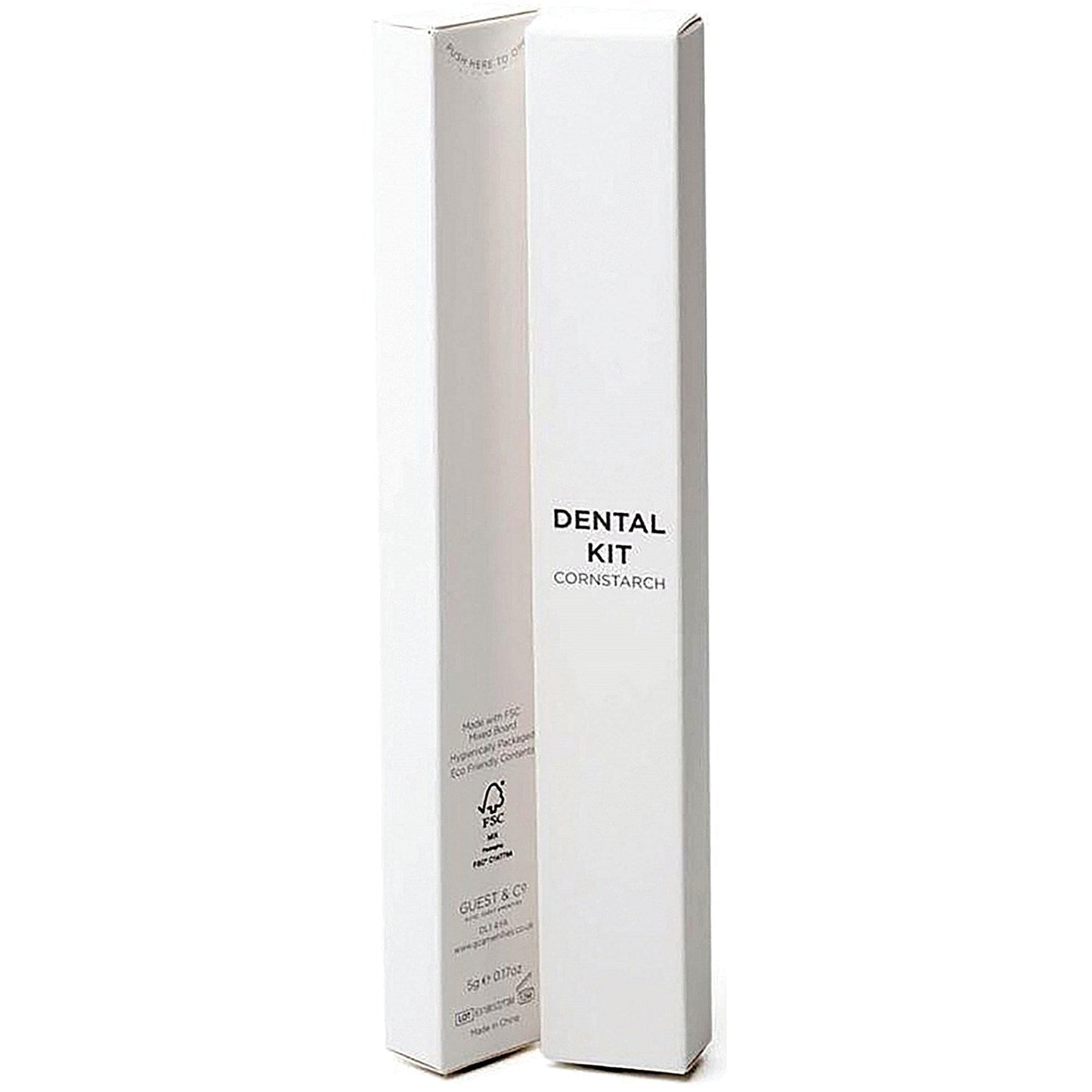 White Boxed Eco Cornstarch Dental Kit, Pack of 250