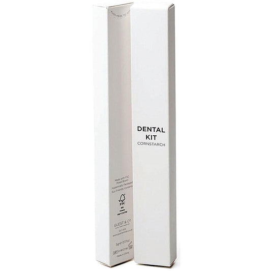 White Boxed Eco Cornstarch Dental Kit, Pack of 250