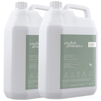 English Aromatics Refill Shampoo + Body Wash, 5 Litres, Pack of 2