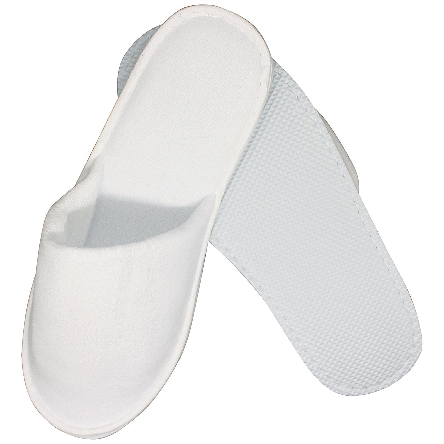 Economy White Terry Slipper in Paper Bands, Closed Toe, 30cm, EVA Sole, Pack of 200 Easy2Order : SGL38574