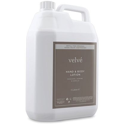 Refill Velve Hand and Body Lotion with Pumps, 5 Litres, Pack of 2 Easy2Order : SGL67379