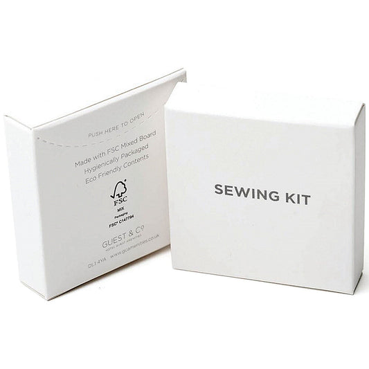 White Boxed Eco Sewing Kit, 6 Thread Standard, Pack of 250