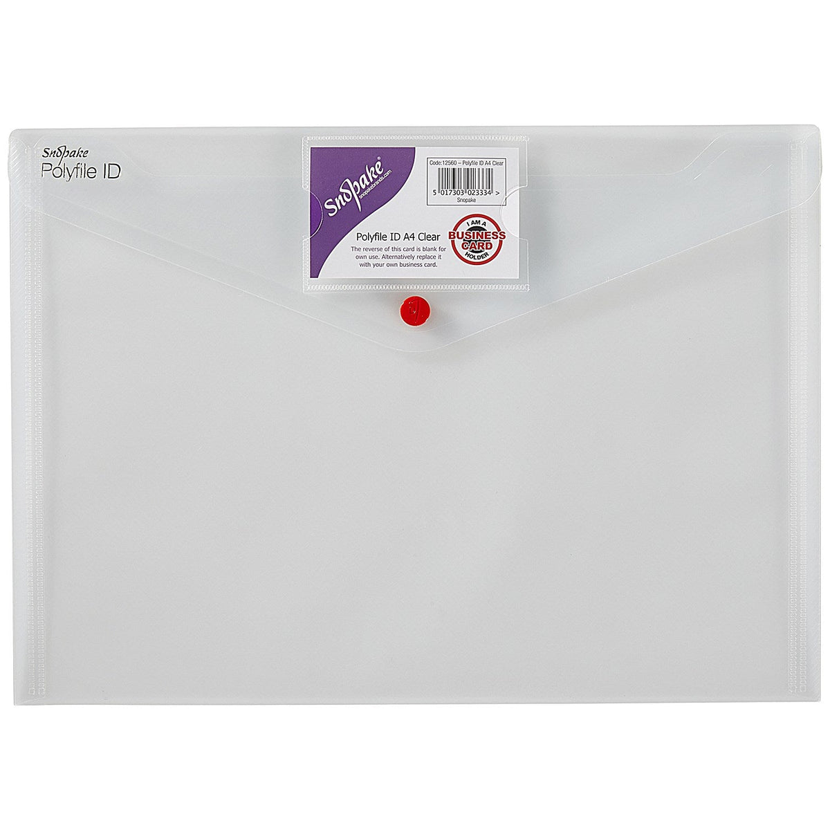 Snopake A4 PolyFile ID Popper Wallets, Clear, Pack of 5 – Easy2order.co.uk