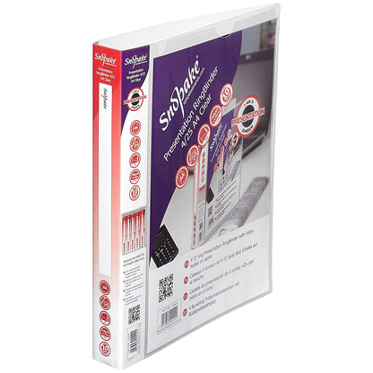 Snopake Presentation 4 A4 Ring Binder 25mm Clear