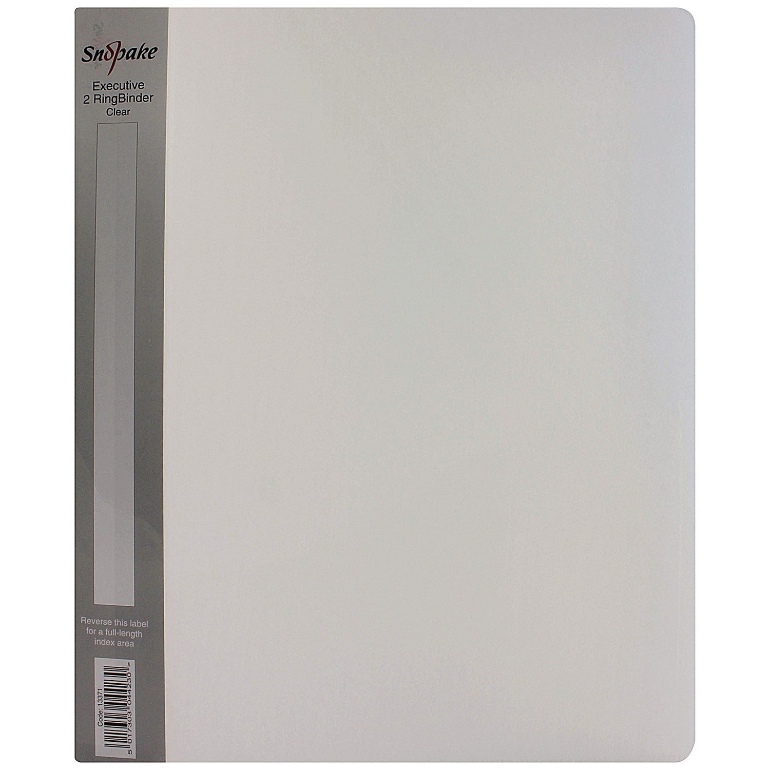 Snopake Executive Ring Binder, A4, 2 O-Ring, 25mm Capacity, Clear
